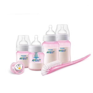 Philips AVENT Coffret Cadeau De Biberons Anti-colic Rose +0m scd301/03