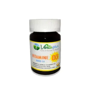 Vertu Plus Vitamine D3 5000 UI 60 Capsules