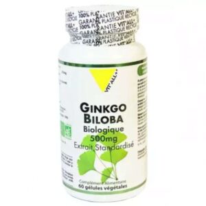 VITALL+ Ginkgo biloba biologique 500mg 60capsules