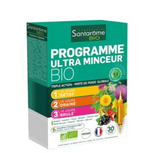SANTAROME PROGRAMME ULTRA MINCEUR BIO 30 AMPOULES