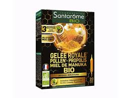 SANTAROME GELEE ROYALE POLLEN PROPOLIS MIEL DE MANUKA 20 AMPOULES